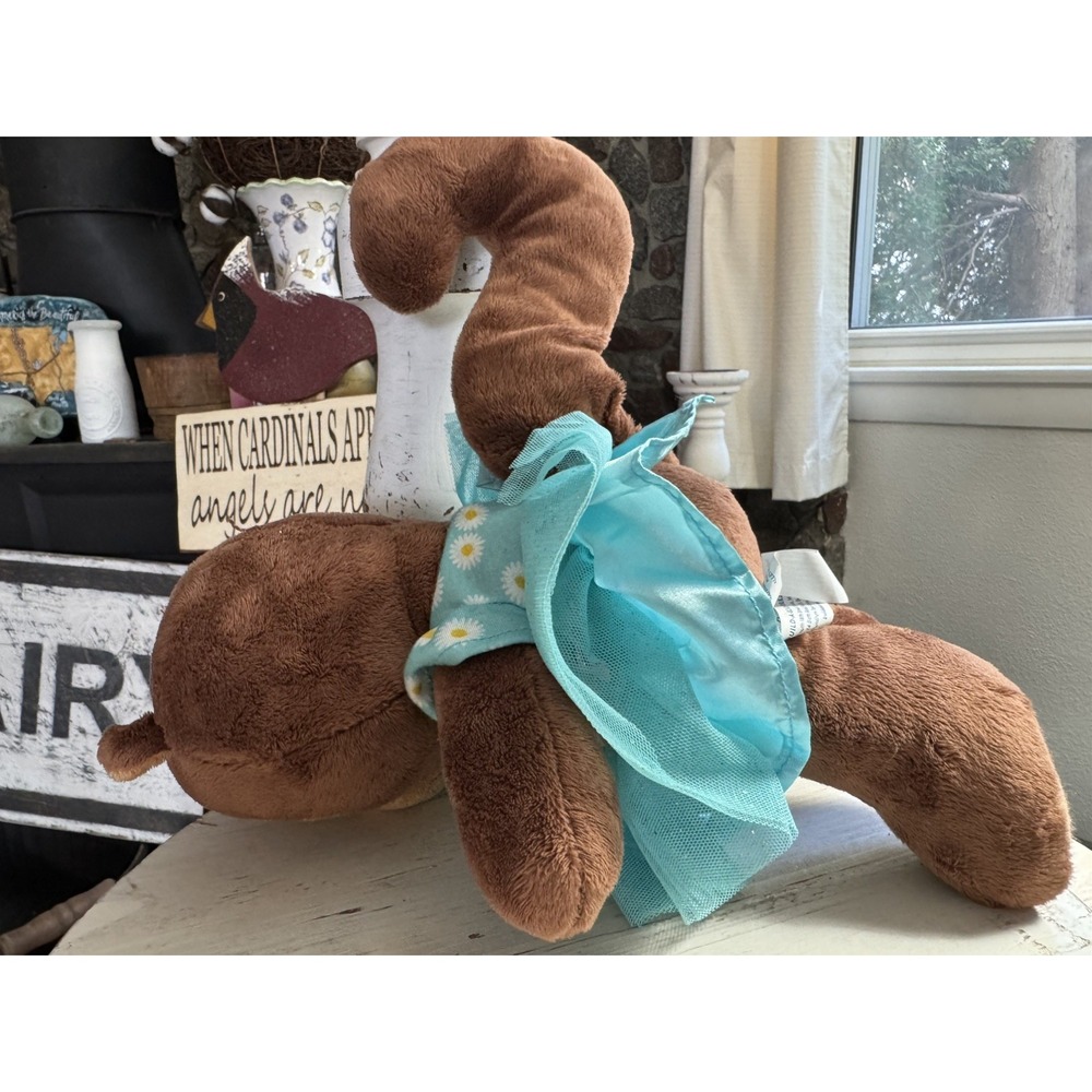 Build A Bear Sammy the Squirrel Plush '22 BAB Teal Daisy Dress Great Wolf Lodge - Picture 4 of 10